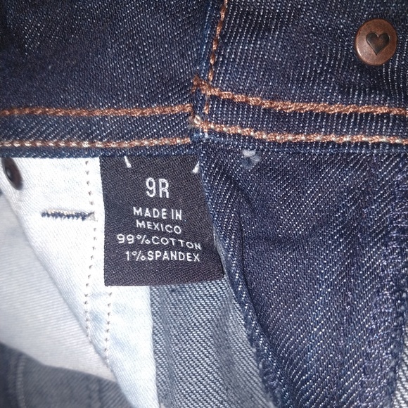 Anchor Blue Junior's Size 9 Regular Lilac Flap Pockets Dark Blue Bootcut Jeans - Picture 14 of 14